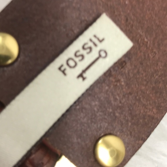 Fossil tooled weave leather belt size s/m - Picture 3 of 7